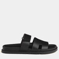 Hermes Chypre Sandal Size 43 Noir Calfskin