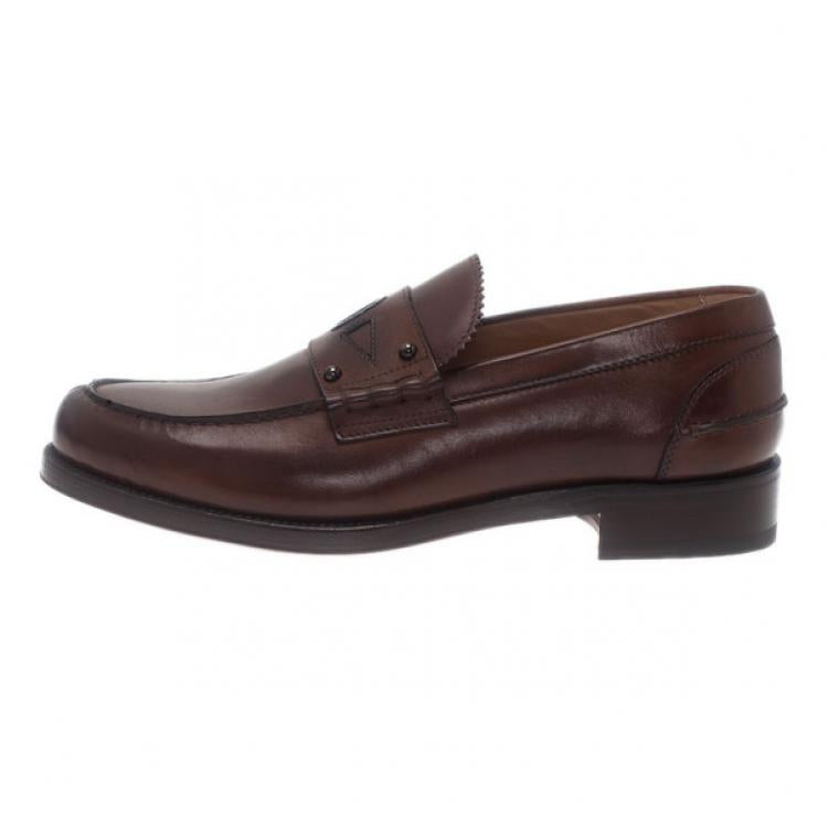 Christian Louboutin Brown Leather De Sailly Loafers Size 41