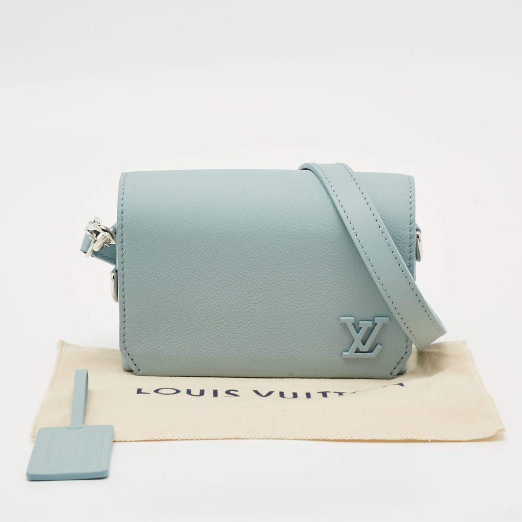 Louis Vuitton Fastline Blue Aerogram Leather Wearable Wallet