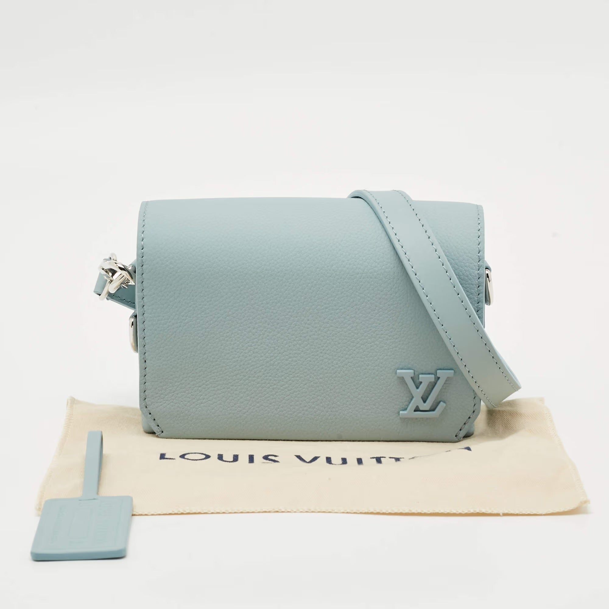 Louis Vuitton Fastline Blue Aerogram Leather Wearable Wallet