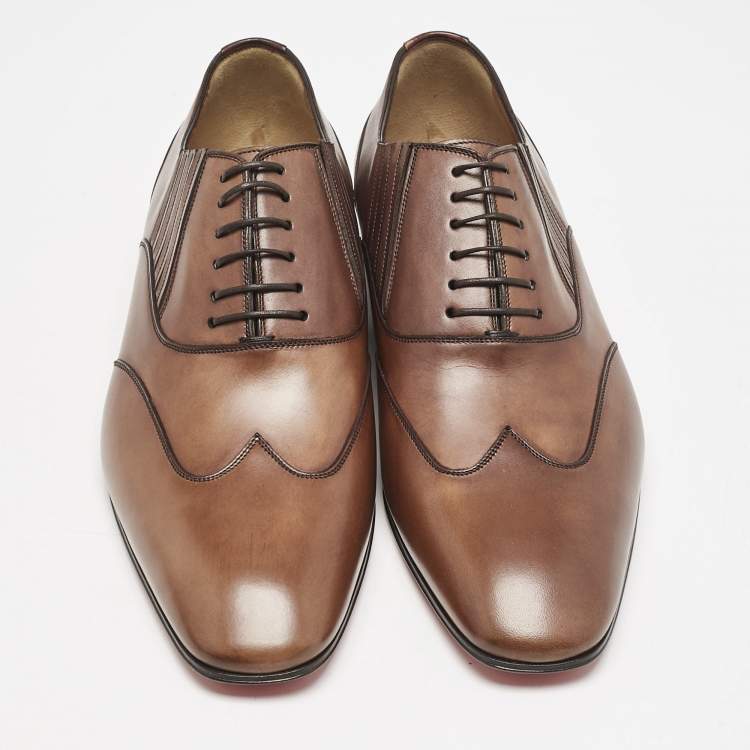 Christian Louboutin Brown Leather My Amor W Oxfords Size 42