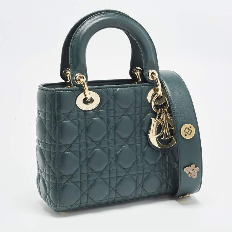 Dior Lady Dior My ABCDior Small Green Cannage Leather Tote