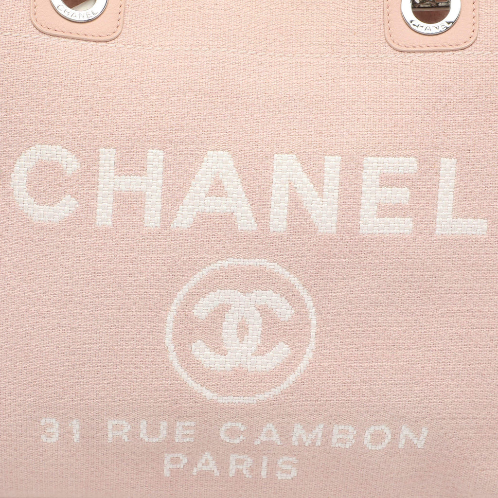 Chanel Deauville Medium Pink Canvas Tote