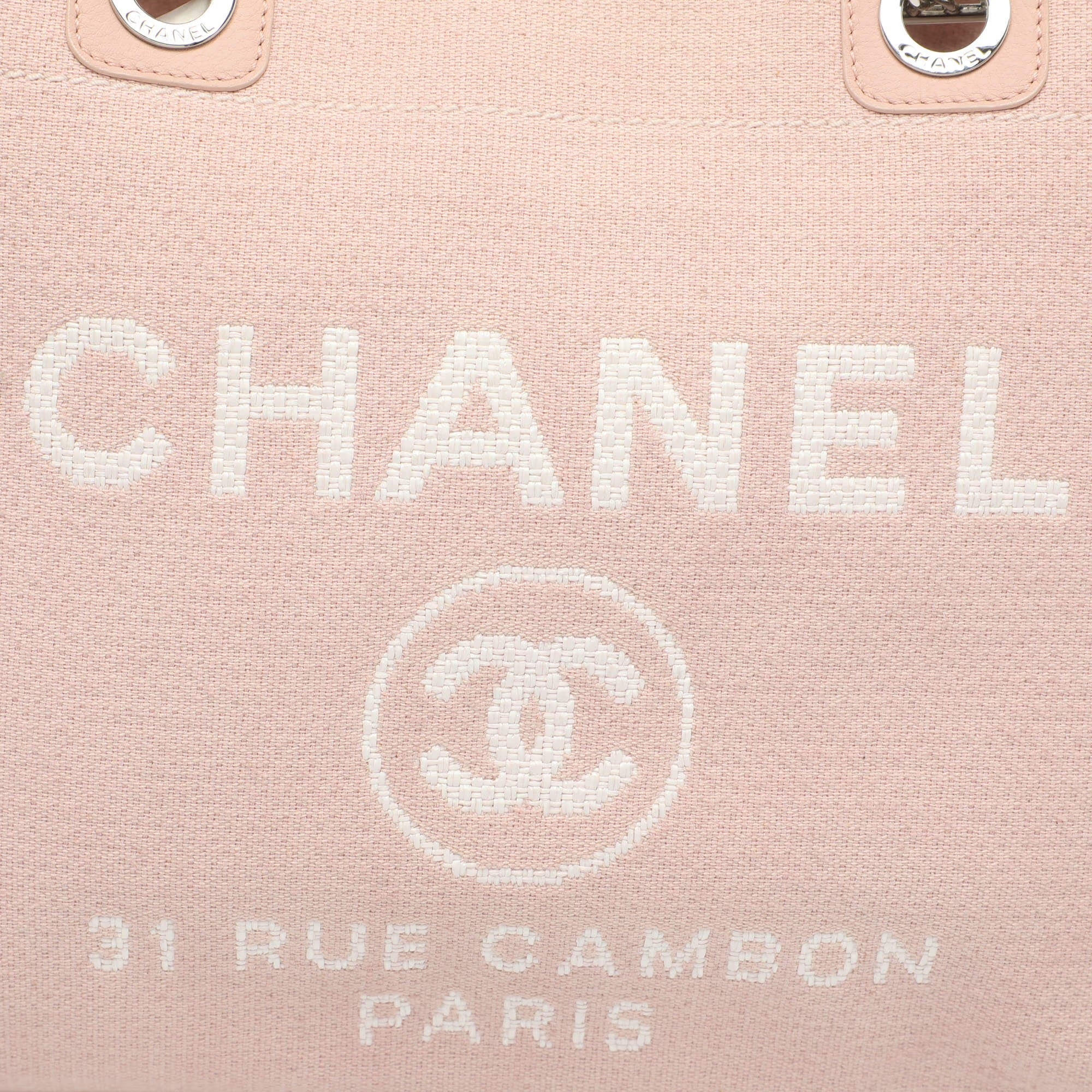 Chanel Deauville Medium Pink Canvas Tote