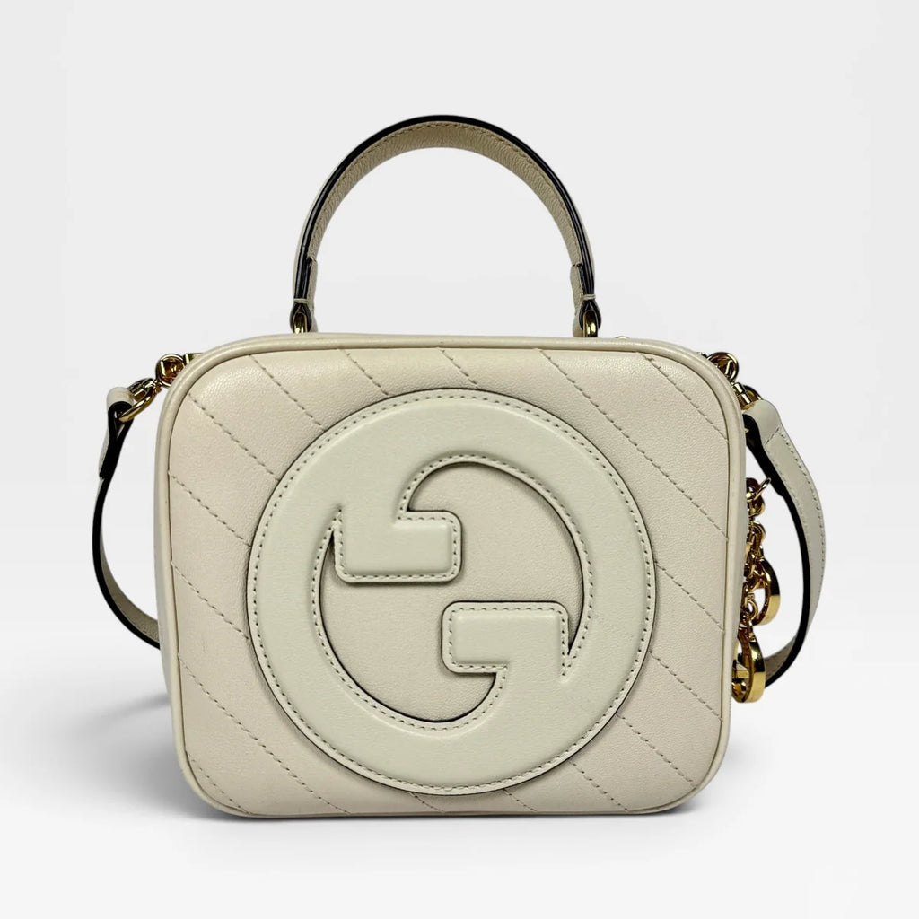 GUCCI BLONDIE LEATHER TOP HANDLE BAG