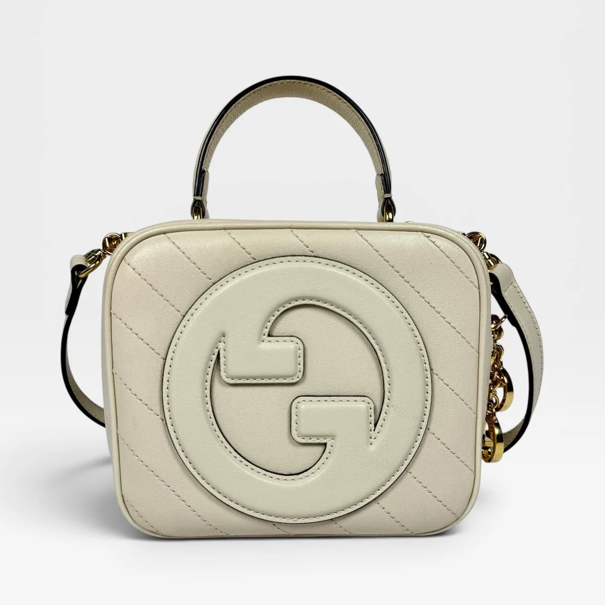 GUCCI BLONDIE LEATHER TOP HANDLE BAG