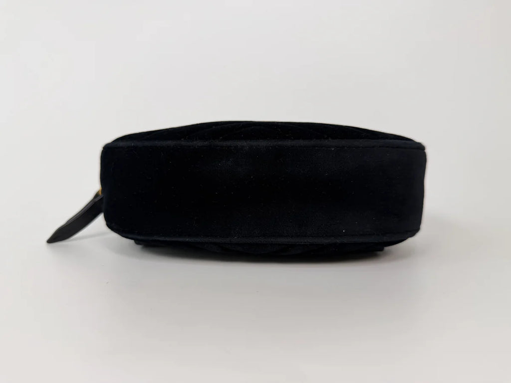 GUCCI GG BLACK VELVET MARMONT BELT BAG