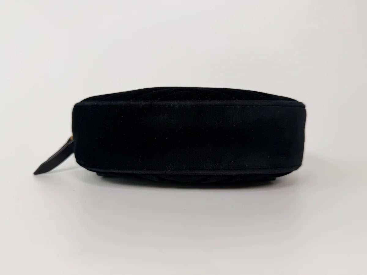GUCCI GG BLACK VELVET MARMONT BELT BAG