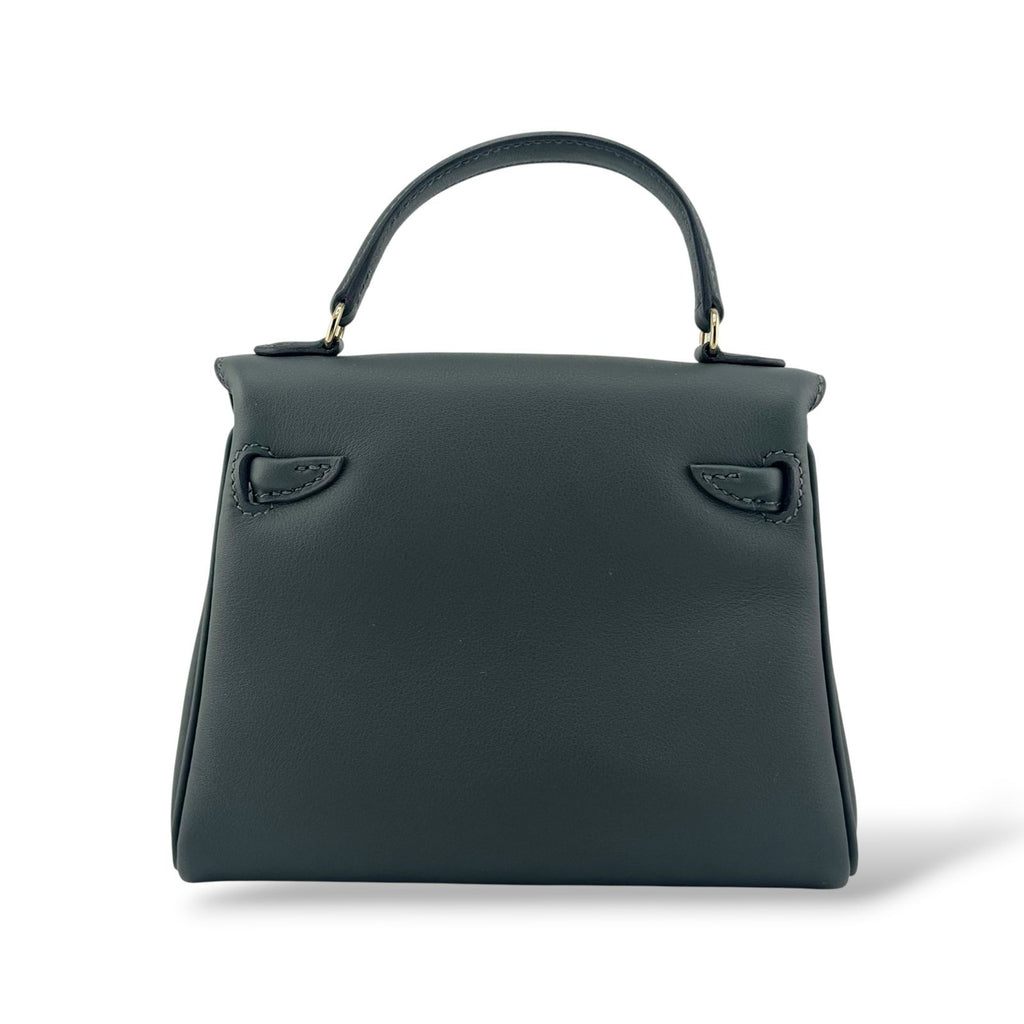 Hermes Kelly Doll Vert Fonce/Vert Peppermint Swift PBHW