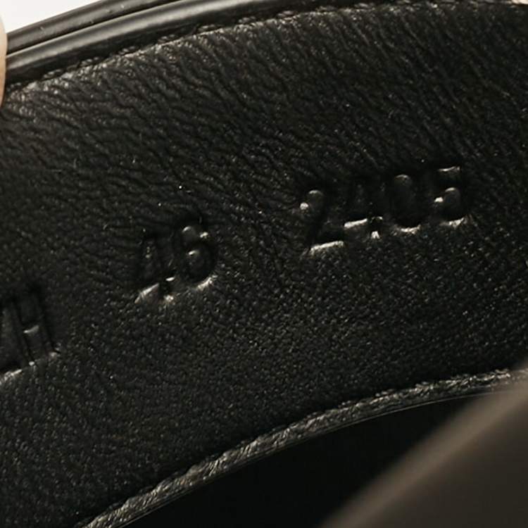 Hermes Black Leather Chypre Sandals Size 46