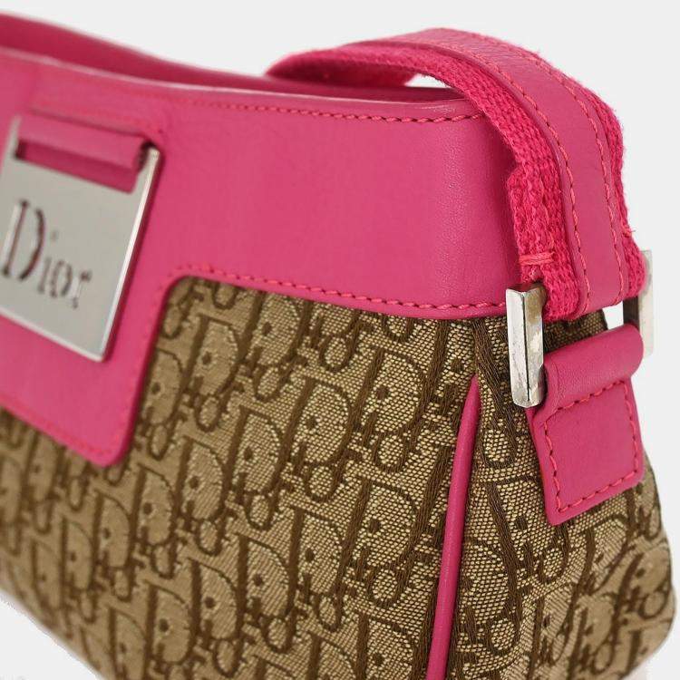 Christian Dior Beige Pink Street Chic Trotter Handbag