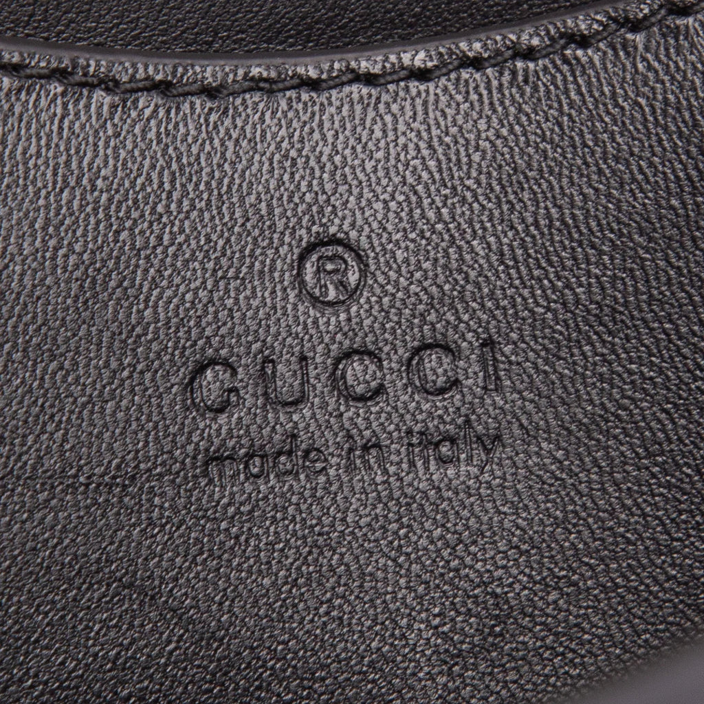 Gucci Black Lambskin Small GG Milano Top Handle Shoulder Bag