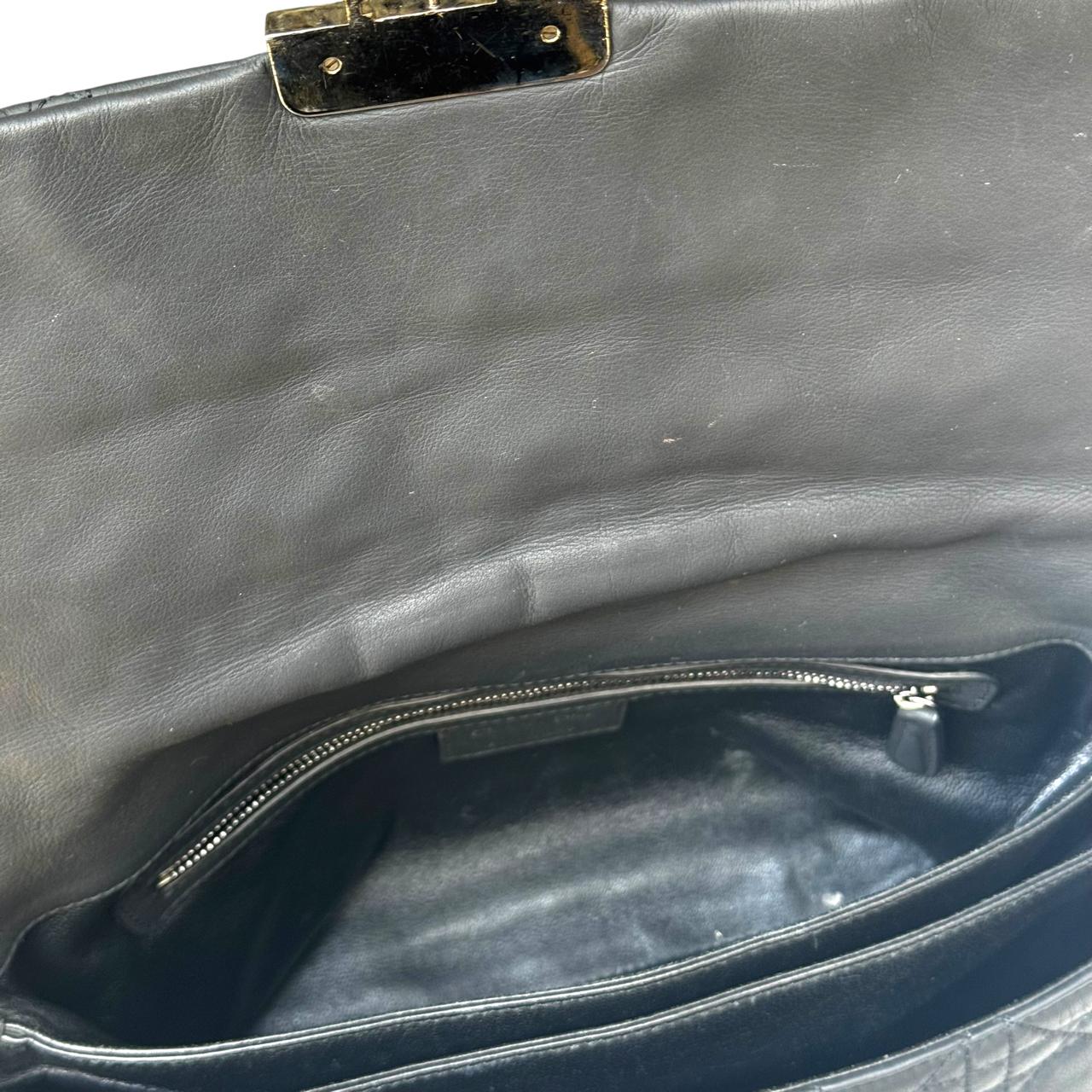 Dior Cannage New Lock Black Medium Lambskin Flap Bag