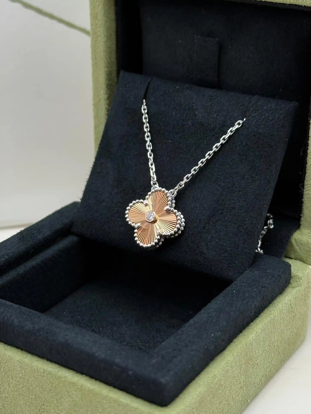Van Cleef & Arpels Vintage Alhambra Guilloche Necklace