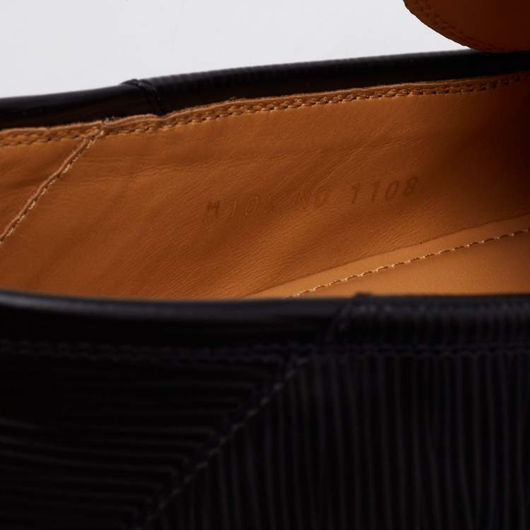 Louis Vuitton Black Epi Leather Major Loafers Size 44.5