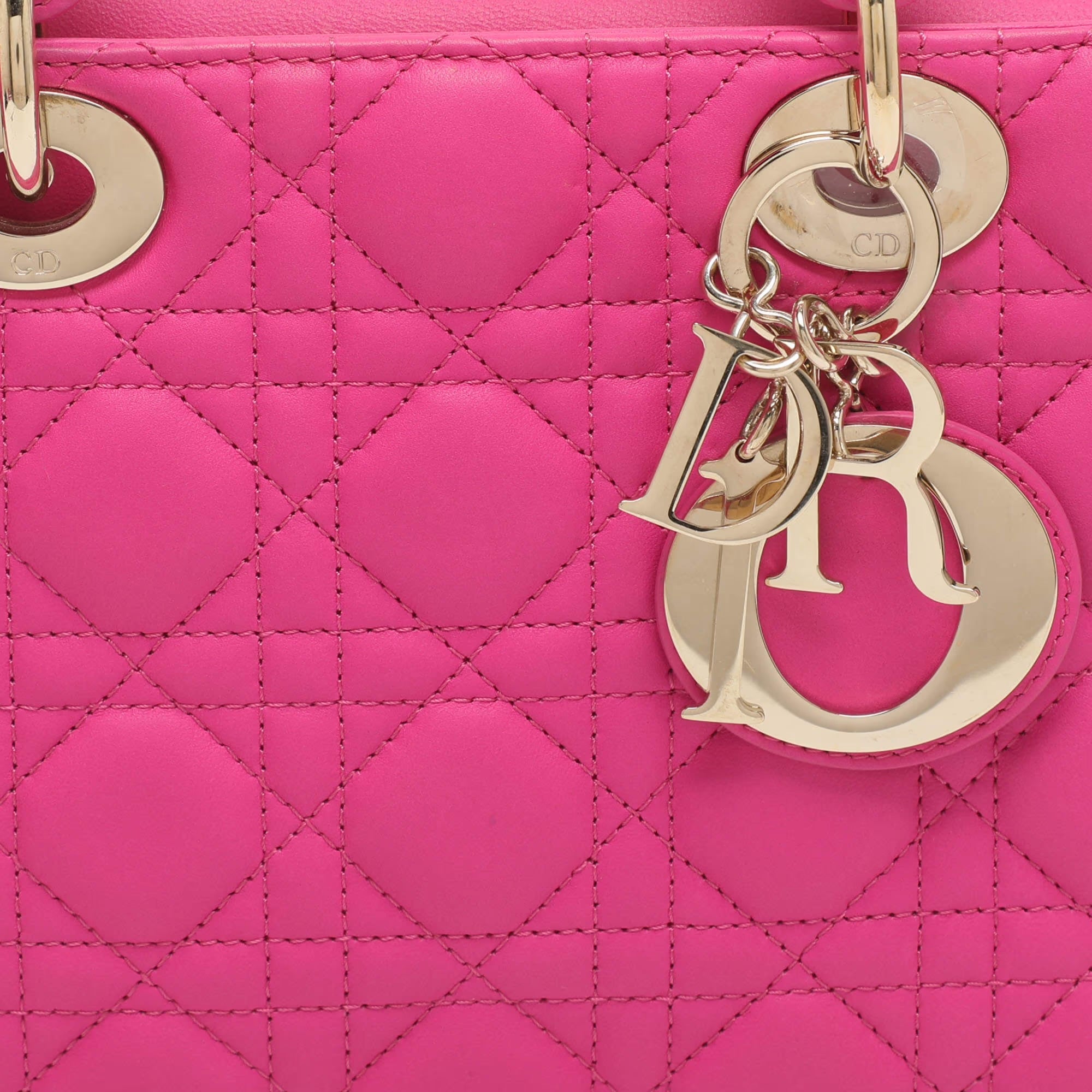 Dior Lady Dior My ABCDior Small Pink Cannage Leather Tote