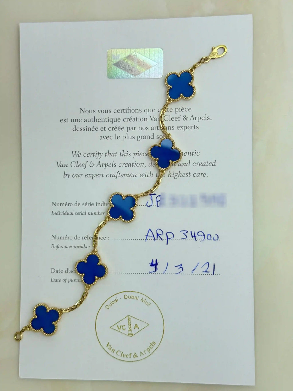 Van Cleef And Arpels Vintage Alhambra Bracelet 5 Motifs