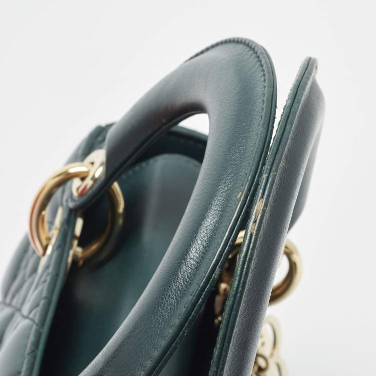 Dior Lady Dior My ABCDior Small Green Cannage Leather Tote