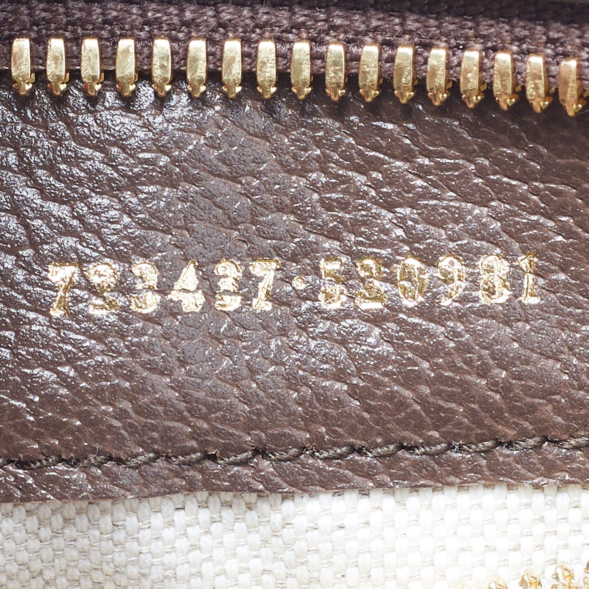 Gucci Palace Brown/Beige GG Canvas and Leather Duffel Bag