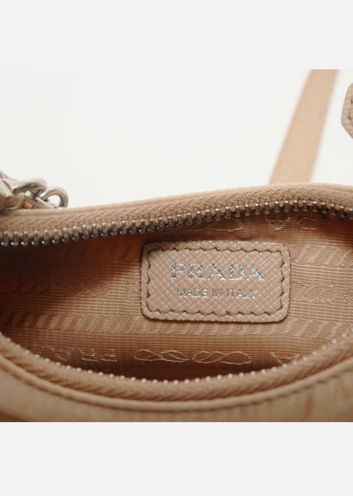 PRADA Nylon 2-Way Mini Shoulder Bag beige