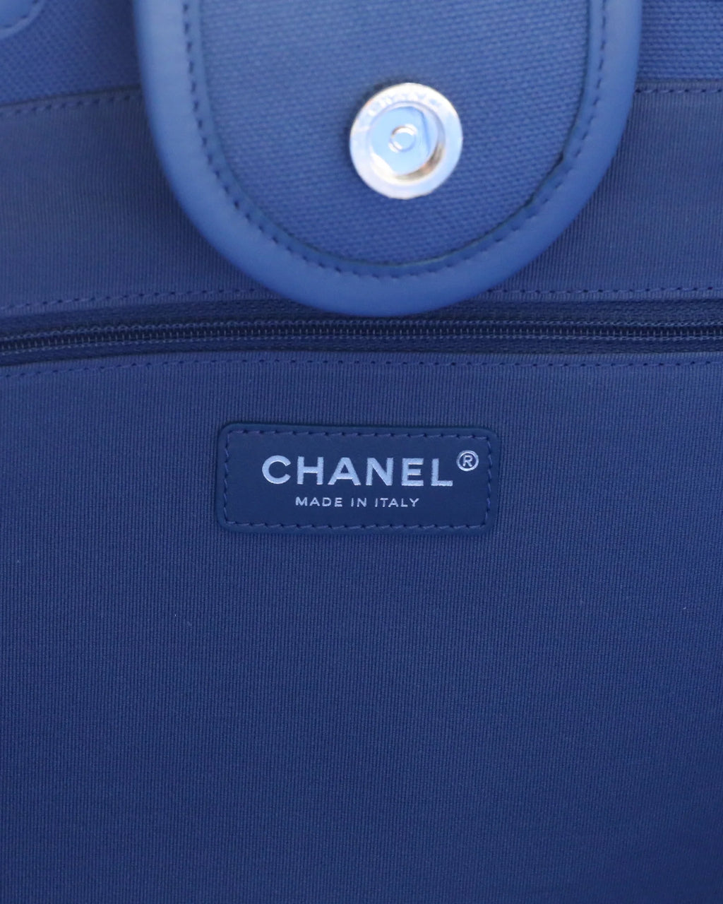 Chanel Deauville Large Blue/Pink Striped Tote Bag