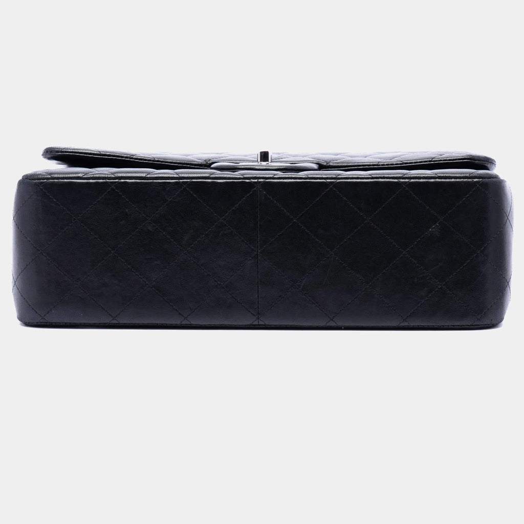 Chanel Black Jumbo Classic Lambskin Double Flap