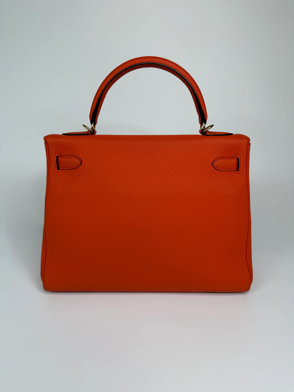 HERMÈS KELLY 28 IN CAPPUCINE TOGO LEATHER GOLD HARDWARE