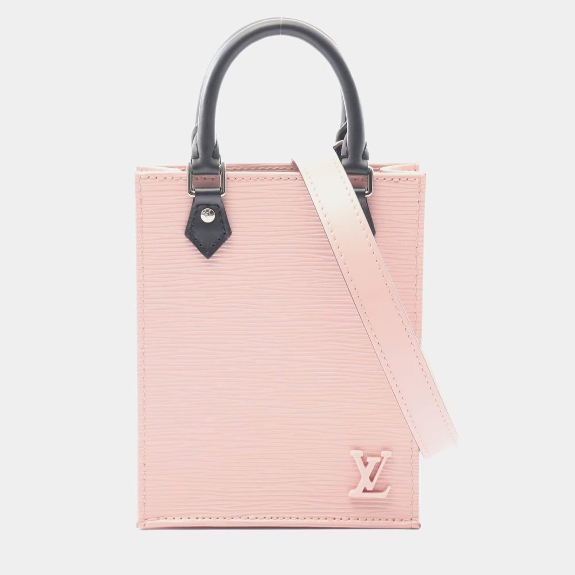 Louis Vuitton Petit Sac Plat Rose Valerine Epi Leather Crossbody Bag