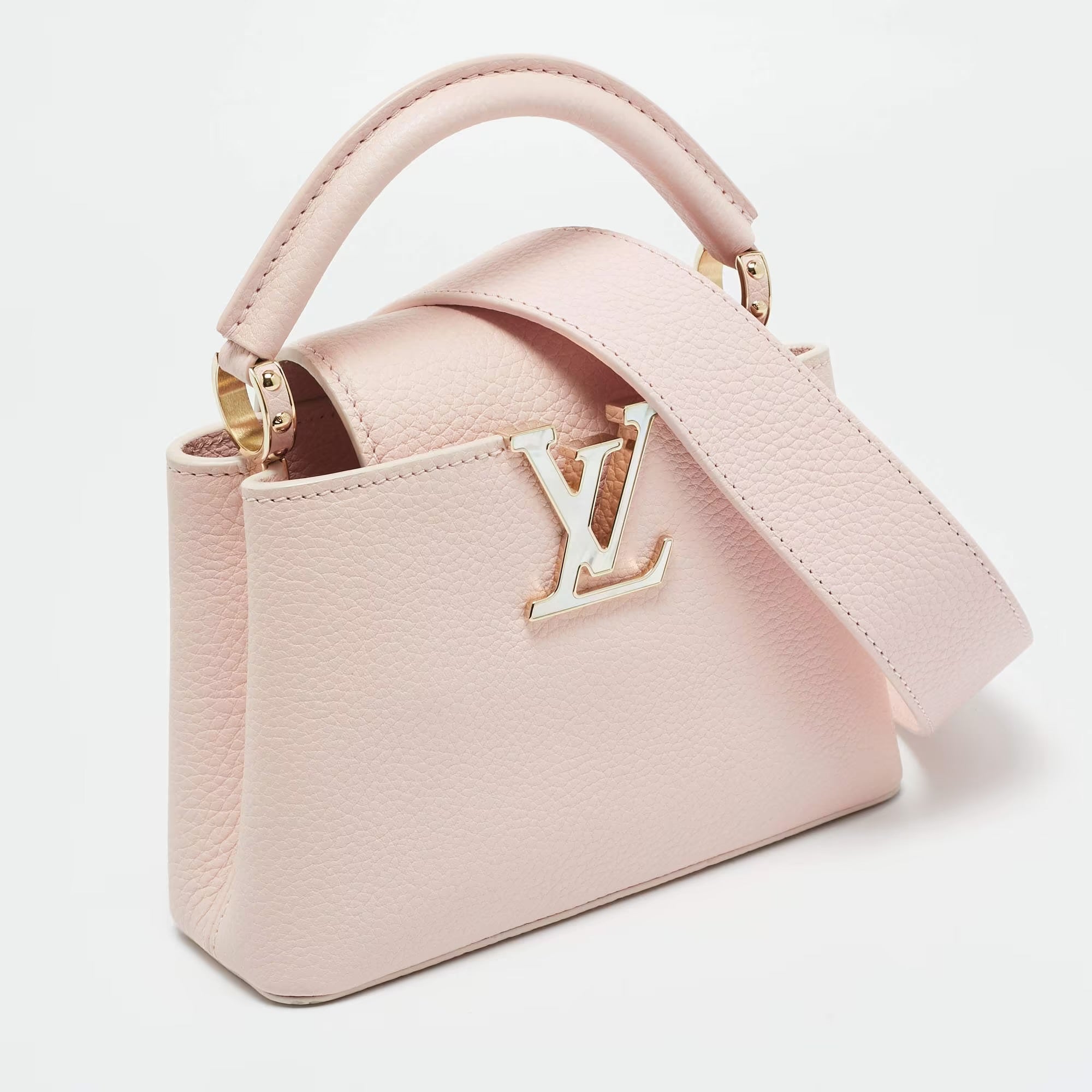 Louis Vuitton Capucines Mini Pink Taurillon Leather Top Handle Bag
