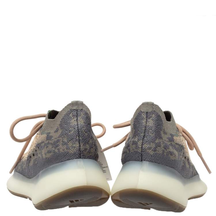 Yeezy x Adidas Grey Cotton Knit Boost 380 Mist Reflective Sneakers Size 36