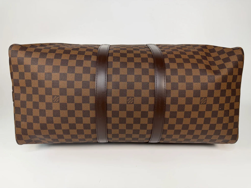 LOUIS VUITTON KEEPALL 55 IN DAMIER EBENE GOLD HARDWARE