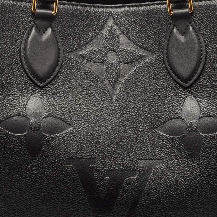 Louis Vuitton Black Monogram Empreinte Leather On The Go GM Bag