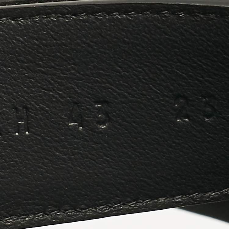 Hermès Black Leather Chypre Sandals Size 43