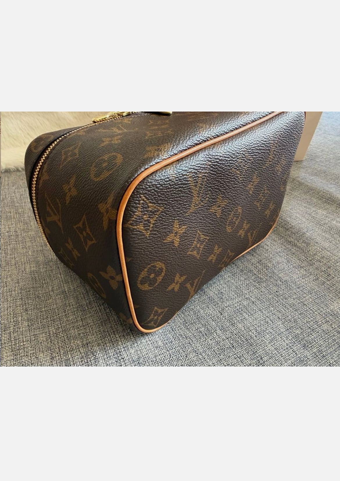 LOUIS VUITTON Mini Monogram Vanity Case Bag Pouch Brown