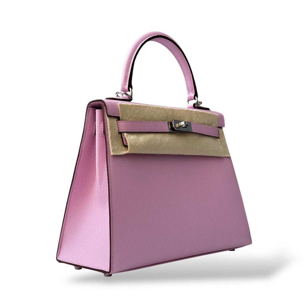 Hermes Kelly 25 Mauve Sylvestre Epsom PHW