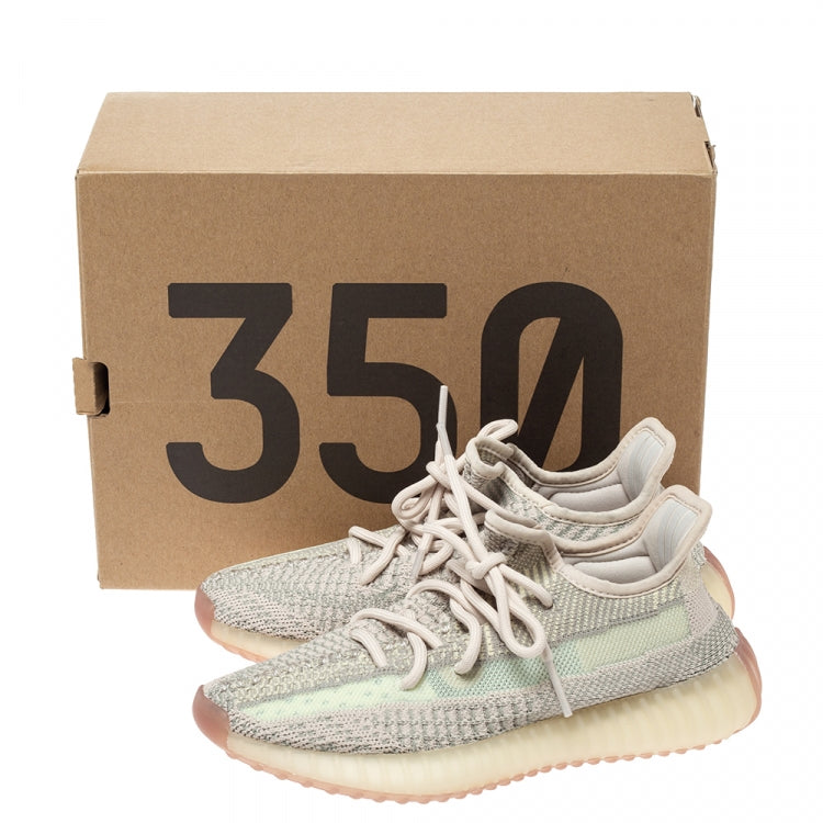 Yeezy x Adidas Multicolor Cotton Knit Boost 350 V2 Citrin Sneakers Size 36