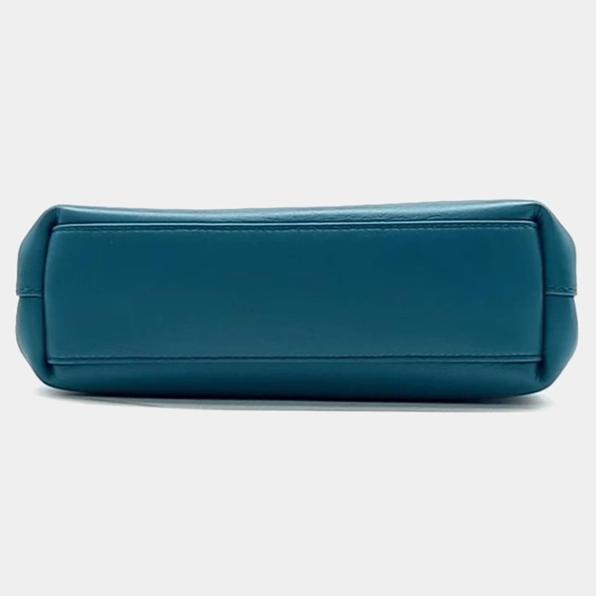Bottega Veneta Point Blue Leather Bag