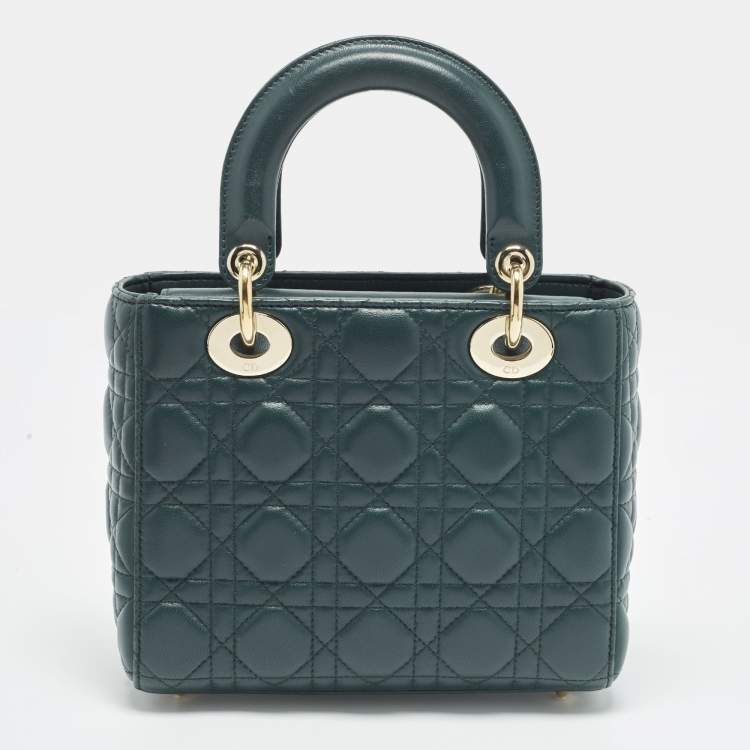 Dior Lady Dior My ABCDior Small Green Cannage Leather Tote