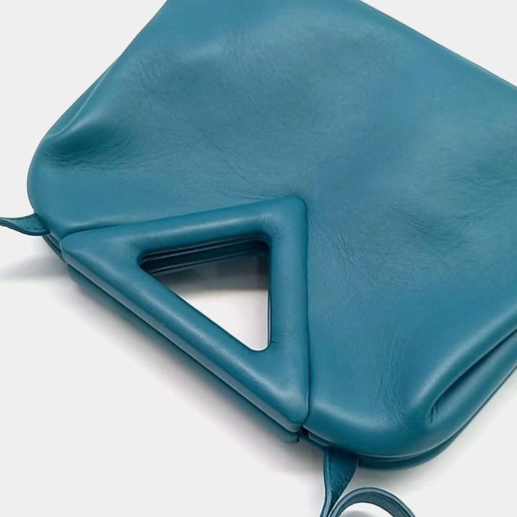 Bottega Veneta Point Blue Leather Bag