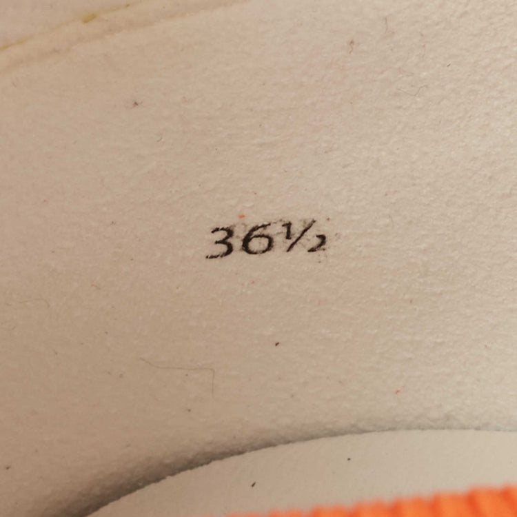 Hermes White Knit Fabric Flex Sneakers Size 36.5