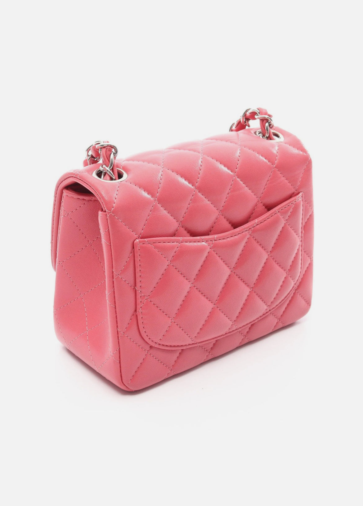 Chanel Matelasse Shoulder Bag Pink Lambskin Leather