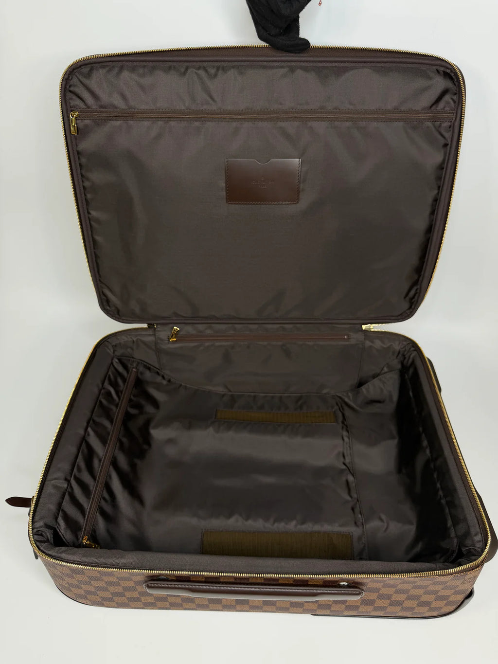 LOUIS VUITTON PÉGASE SUITCASE IN DAMIER EBENE WITH GOLD HARDWARE