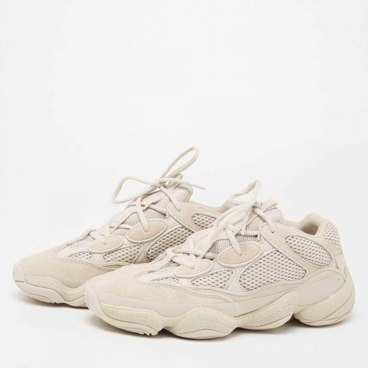Yeezy x Adidas Off White Mesh And Suede 500 Blush Sneakers Size 42