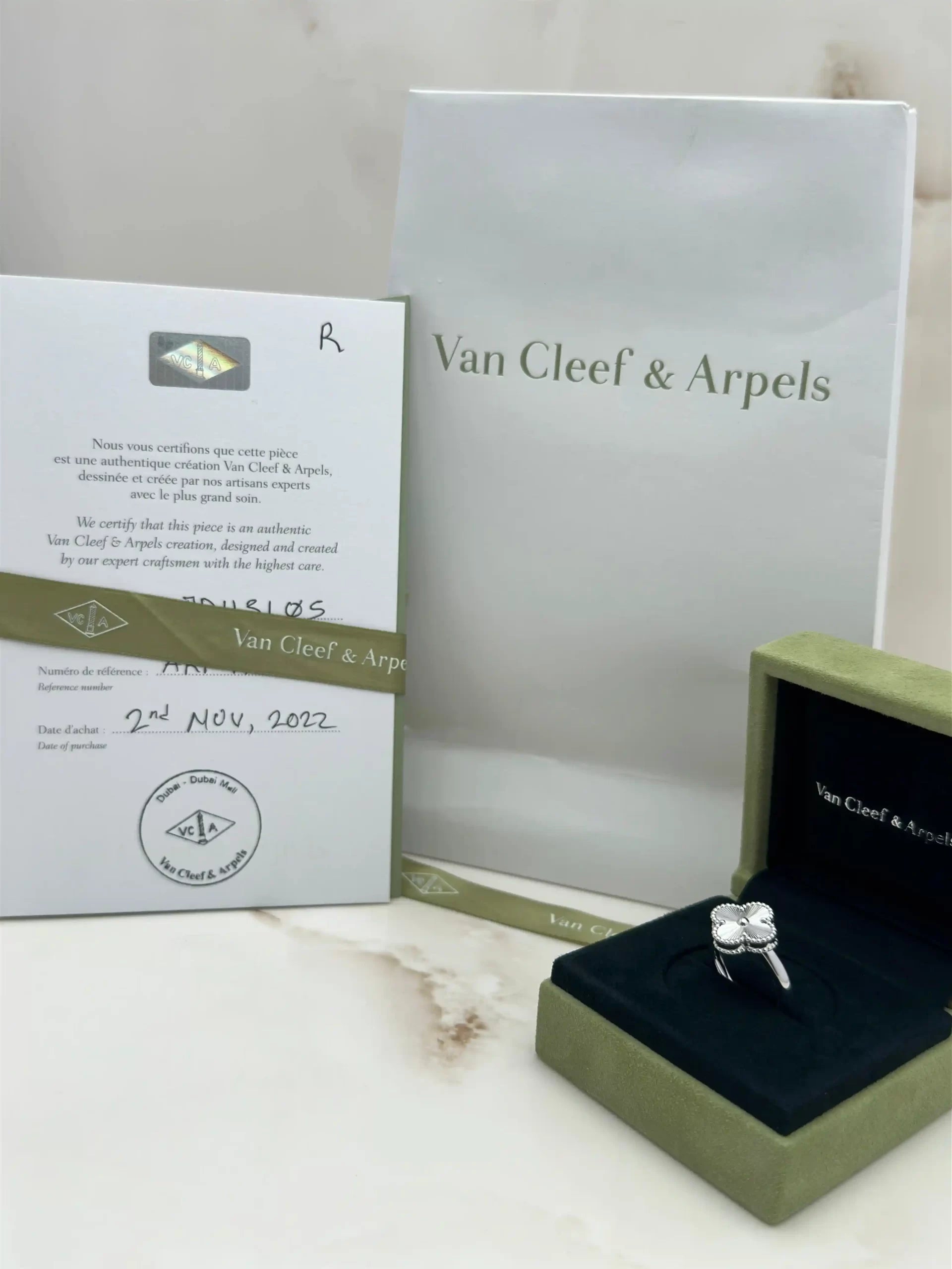 Van Cleef And Arpels Vintage Alhambra Ring Size 53