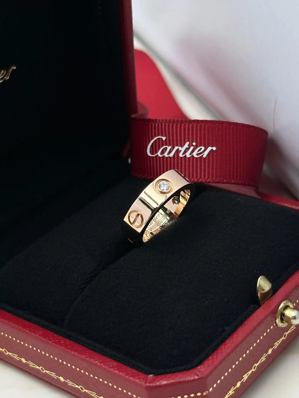 Cartier Love Ring 3 Diamonds Size 50