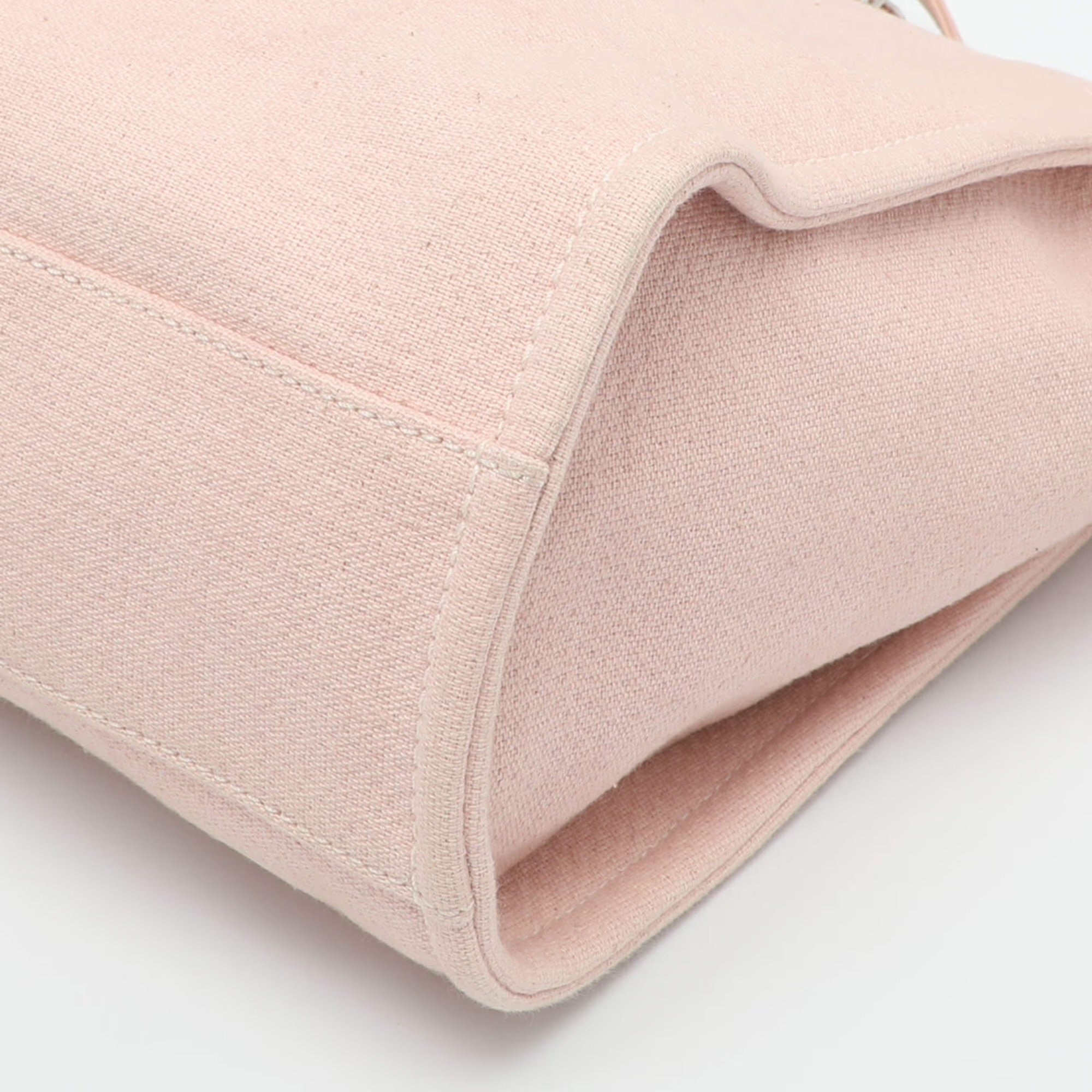 Chanel Deauville Medium Pink Canvas Tote