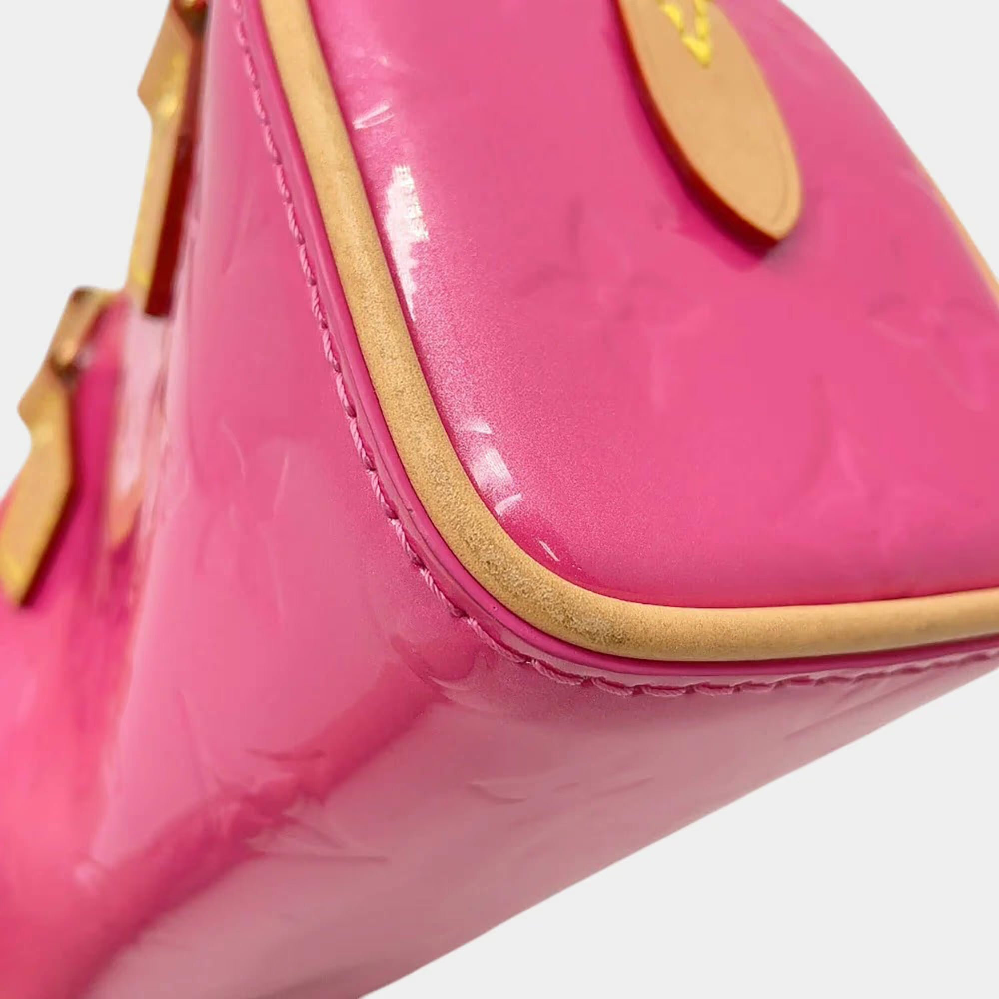 Louis Vuitton Lvremix Collection Nano Speedy Neon Pink Monogram Vernis Leather