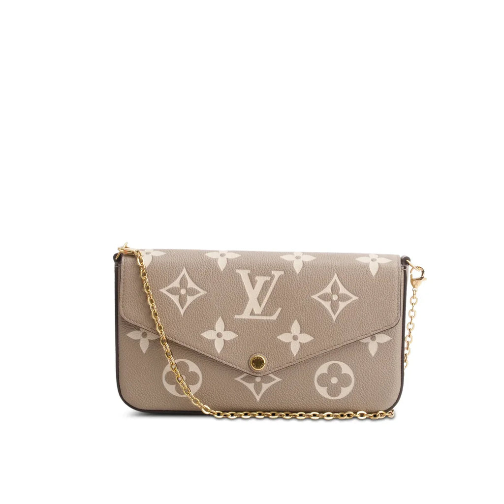 Louis Vuitton Tourterelle Monogram Empreinte Leather Felicie Pochette