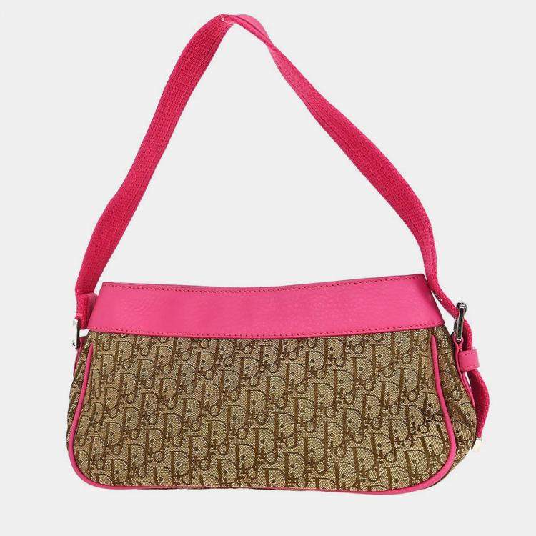 Christian Dior Beige Pink Street Chic Trotter Handbag