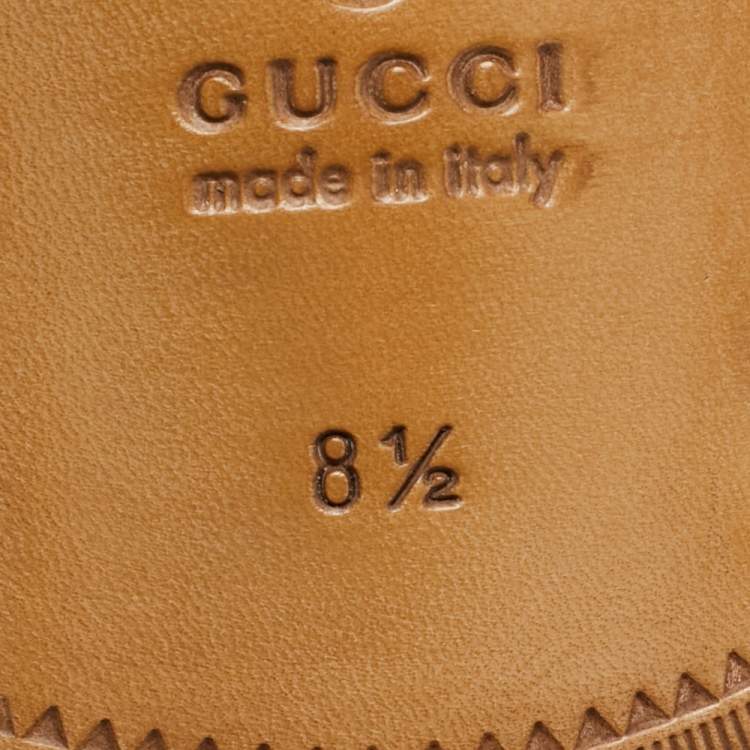 Gucci Brown Leather Horsebit Slip On Loafers Size 42.5